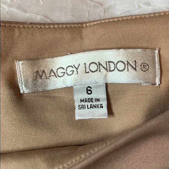 Maggy London asymmetrical colorblock sheath dress, 6 - Picture 6 of 7